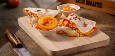 CHEESE  AND CHICKEN QUESADILLAS