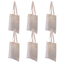 Load image into Gallery viewer, SAVON Cotton Tote Bag Reusable Grocery Bag Cloth 6 pack Plain
