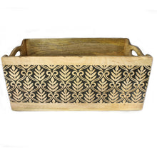 Load image into Gallery viewer, Rustic Wooden Storage Crate Organizer Large Black