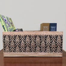 Load image into Gallery viewer, Rustic Wooden Storage Crate Organizer Large Black