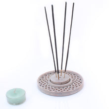 Load image into Gallery viewer, SAVON Round tealight Holder candlestand Incense Stick Burner Decorative Centerpiece Votive Plastic Free