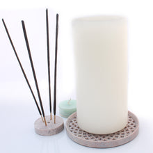 Load image into Gallery viewer, SAVON Round tealight Holder candlestand Incense Stick Burner Decorative Centerpiece Votive Plastic Free