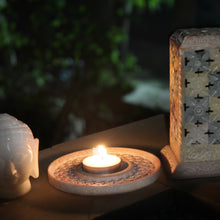 Load image into Gallery viewer, SAVON Round tealight Holder candlestand Incense Stick Burner Decorative Centerpiece Votive Plastic Free