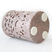 Load image into Gallery viewer, SAVON Stone caddy stand holder for bathroom kitchen utensils bar dining table outdoor 4" by 3" elephant