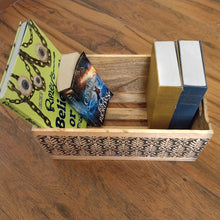 Load image into Gallery viewer, Rustic Wooden Storage Crate Organizer Large Black