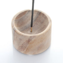 Load image into Gallery viewer, SAVON Stone Incense Stick Holder Burner Candle Stand Round Modern Minimalist Geometric Art Deco
