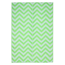 Load image into Gallery viewer, SAVON Floor Mat (White, Chevron, Plastic, 4 x 6 Feet)