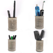 Load image into Gallery viewer, SAVON Stone caddy stand holder for bathroom kitchen utensils bar dining table outdoor 4" by 3" lattice