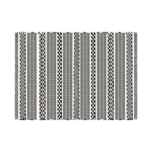 Load image into Gallery viewer, Cotton Area Rug Woven Black White Geometric Boho 1164