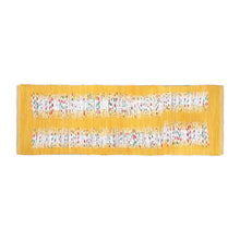Load image into Gallery viewer, Cotton Flatweave Area Rug Woven Mustard Ikat Boho 1176
