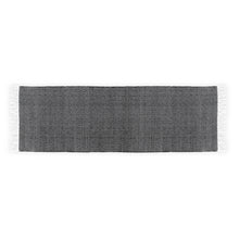 Load image into Gallery viewer, Cotton Area Rug Woven Black White argyle Frills 1188
