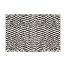 Load image into Gallery viewer, Hand Woven Wool Area Rug Woven Black and White Chevron 1192
