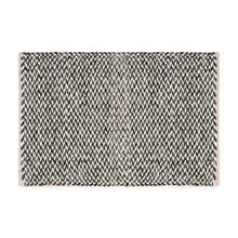 Load image into Gallery viewer, Hand Woven Wool Area Rug Woven Black and White Chevron 1192