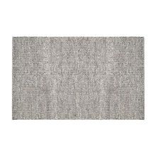 Load image into Gallery viewer, Hand Woven Wool Area Rug Woven Black and White Chevron 1192