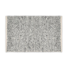 Load image into Gallery viewer, Hand Wool Area Rug Gray Woven Straw Weave Pattern 1200