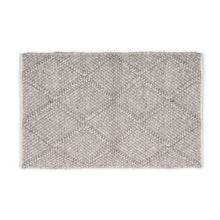 Load image into Gallery viewer, Hand Woven Wool Area Rug Footmat Doormat Woven Brown Long Harlequin 1204