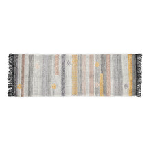 Load image into Gallery viewer, Hand Wool Area Rug Woven Stripes Gray Light Brown  1208
