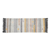 Load image into Gallery viewer, Hand Wool Area Rug Woven Stripes Gray Light Brown 1208