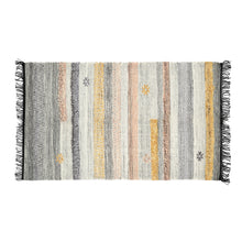 Load image into Gallery viewer, Hand Wool Area Rug Woven Stripes Gray Light Brown 1208