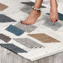 Load image into Gallery viewer, Hand Wool Area Rug Woven Geometric Modern Abstract 1220