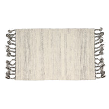 Load image into Gallery viewer, Hand Woven Wool Area Rug Woven White With Gray Shades 1224
