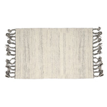 Load image into Gallery viewer, Hand Woven Wool Area Rug Woven White With Gray Shades 1224
