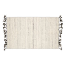 Load image into Gallery viewer, Hand Woven Wool Area Rug Woven White With Gray Shades 1224