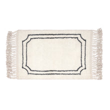 Load image into Gallery viewer, Hand Wool Area Rug Woven Black and White Moroccan 1232