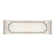 Load image into Gallery viewer, Hand Wool Area Rug Woven Black and White Moroccan 1232