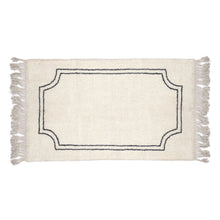 Load image into Gallery viewer, Hand Wool Area Rug Woven Black and White Moroccan 1232