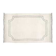 Load image into Gallery viewer, Hand Wool Area Rug Woven Black and White Moroccan 1232