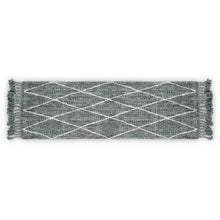 Load image into Gallery viewer, Hand Woven Wool Area Rug Harlequin Gray White 1236
