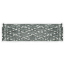 Load image into Gallery viewer, Hand Woven Wool Area Rug Harlequin Gray White 1236