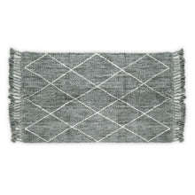 Load image into Gallery viewer, Hand Woven Wool Area Rug Harlequin Gray White 1236