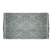 Load image into Gallery viewer, Hand Woven Wool Area Rug Harlequin Gray White 1236
