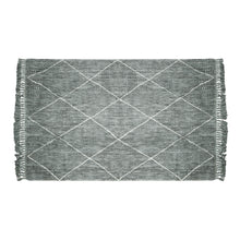 Load image into Gallery viewer, Hand Woven Wool Area Rug Harlequin Gray White 1236