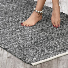 Load image into Gallery viewer, Hand Woven Wool Area Rug Woven Solid Gray 1240
