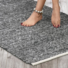 Load image into Gallery viewer, Hand Woven Wool Area Rug Woven Solid Gray 1240