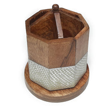 Load image into Gallery viewer, SAVON Wooden Pen Stand Stationary Spinning Caddy Organizer Rustic