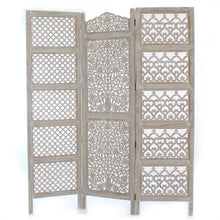 Load image into Gallery viewer, Wooden Room Divider Partition 3 Panels Foldable 6 x 5 Feet