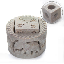 Load image into Gallery viewer, SAVON Stone Incense Holder for Stick Cones Frankincense Palo Santo Round Elephant( brown)