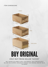 Load image into Gallery viewer, Savon Wood Organizer Basket Bin Box - Set of 3
