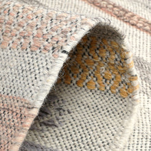 Load image into Gallery viewer, Hand Wool Area Rug Woven Stripes Gray Light Brown 1208