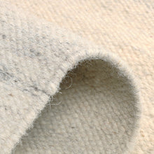 Load image into Gallery viewer, Hand Woven Wool Area Rug Woven White With Gray Shades 1224