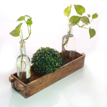 Load image into Gallery viewer, Serving Tray Wood for Wine Bar Whiskey Rectangular Indoor Planter Centerpiece