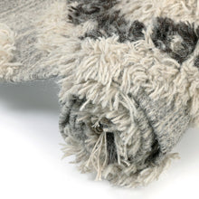 Load image into Gallery viewer, Hand Woven Wool Area Rug Woven Gray Argyle Boho Chic 1212