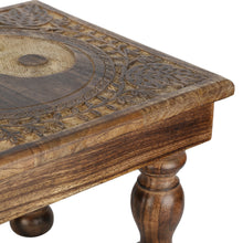 Load image into Gallery viewer, SAVON Wooden Step Stool Small Footstool footrest Table yin yang