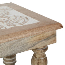 Load image into Gallery viewer, Wooden Step Stool Small Footstool footrest Table White Paisely