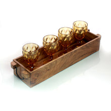 Load image into Gallery viewer, Serving Tray Wood for Wine Bar Whiskey Rectangular Indoor Planter Centerpiece