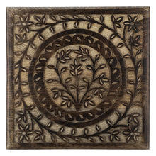 Load image into Gallery viewer, Wooden Step Stool Small Footstool footrest Table Flowers Tree of Life